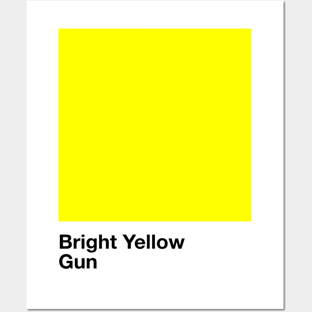 Pantone Bright Yellow Gun Wall Art by Perezzzoso